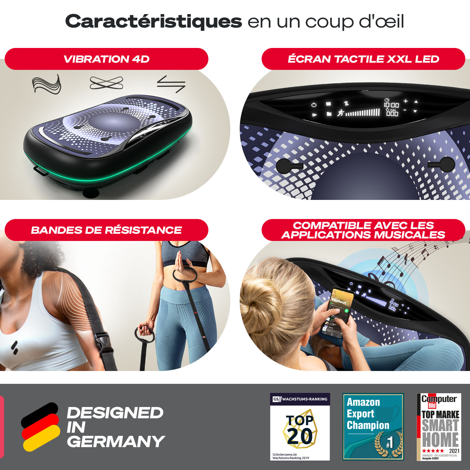 Plateforme Vibrante Power Plate My5 Argentés au meilleur prix