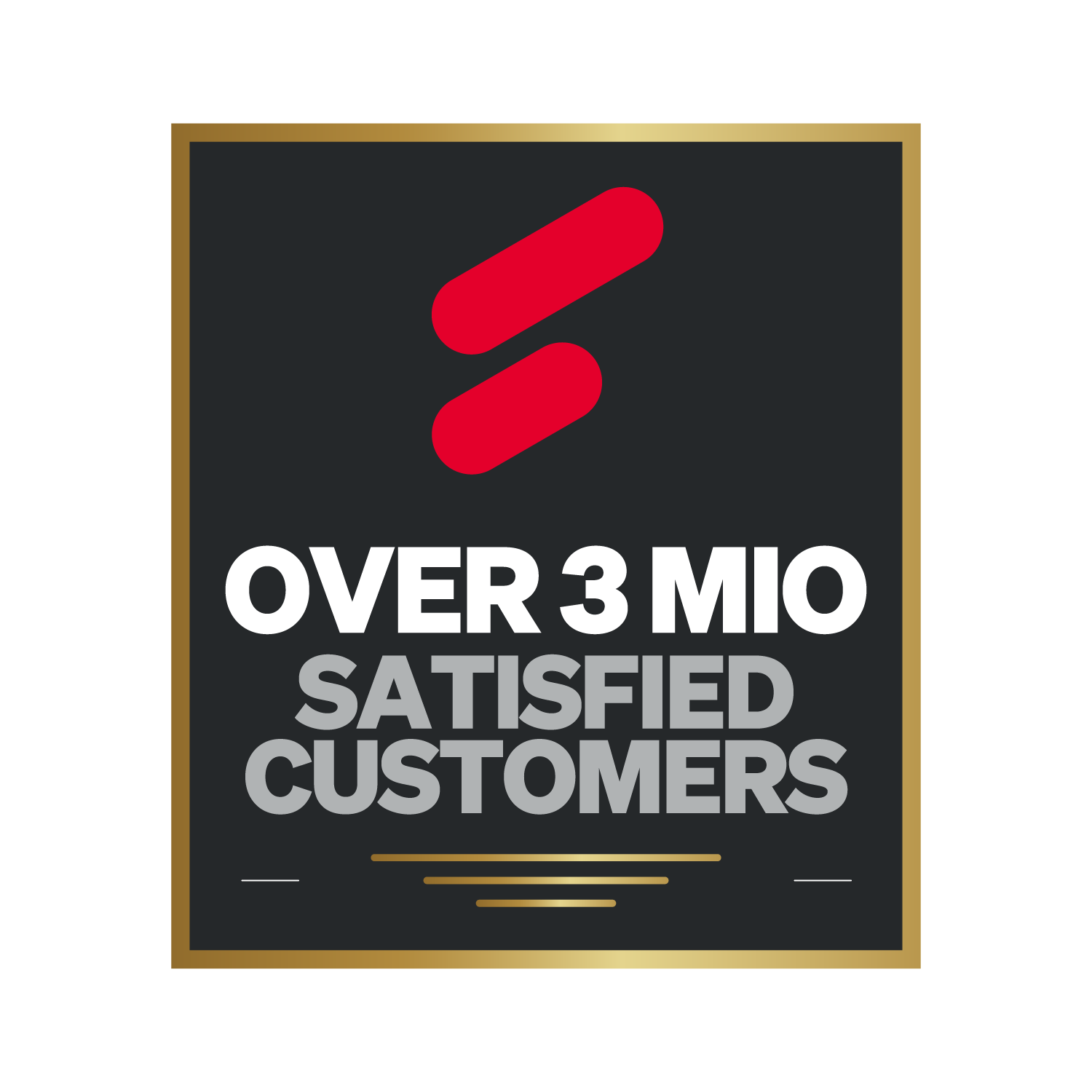 Over 3 MIO satisfied Customers