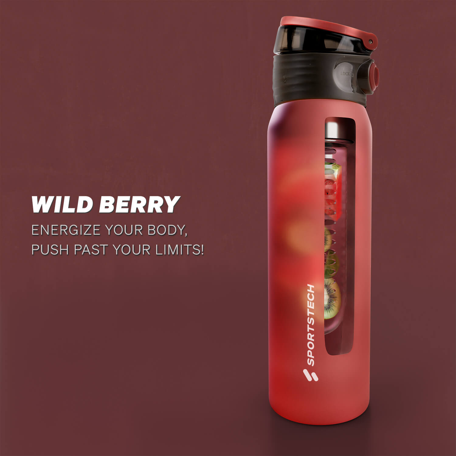 WBT100 Gourde Antifuite Wild Berry