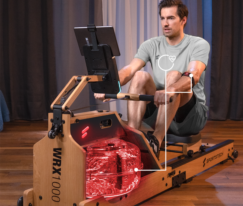 Vue de dessus sur la console du tapis de course F10 noir