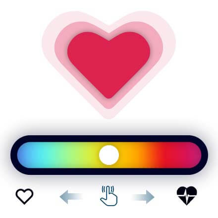 Icône capteurs de pouls en noir et blanc